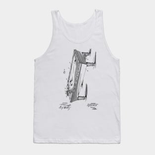 Pool Table Vintage Patent Hand Drawing Tank Top